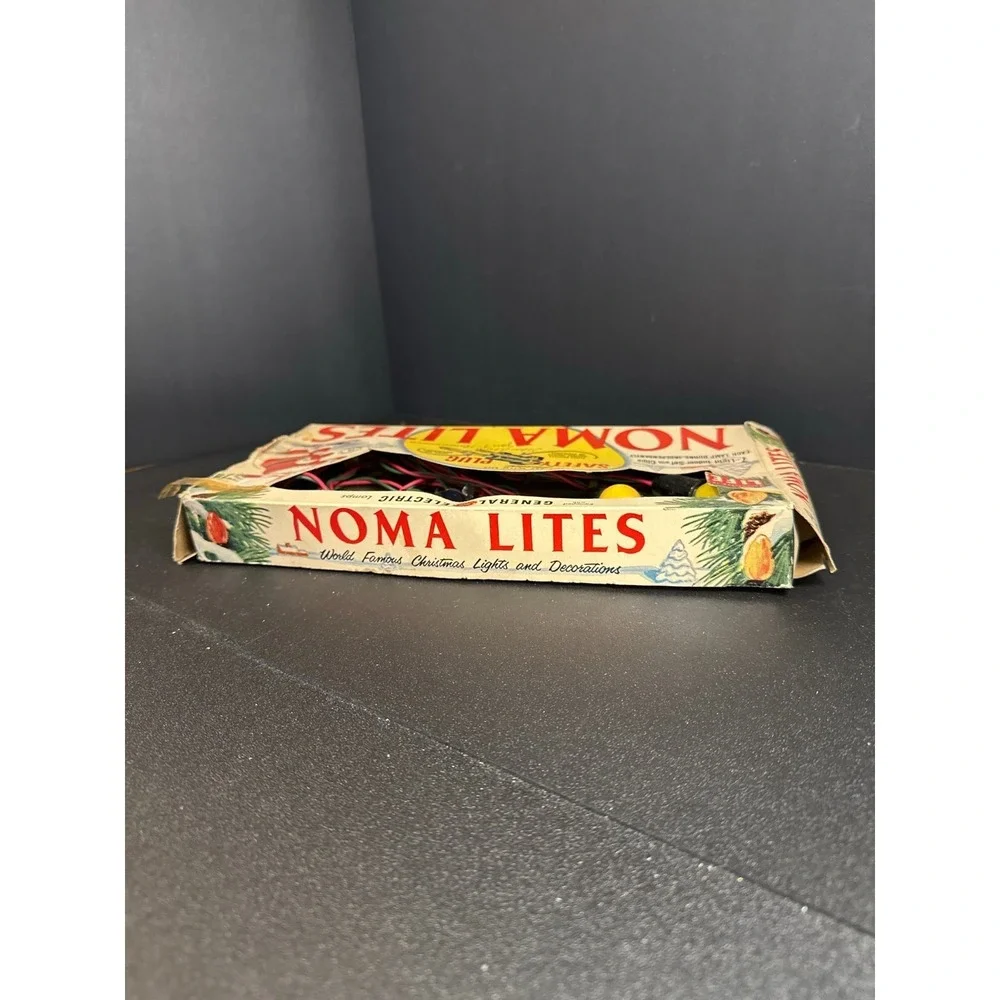 Vintage Noma Lites 7-Light Christmas String Lights‎ Indoor w/ Box Tested Works